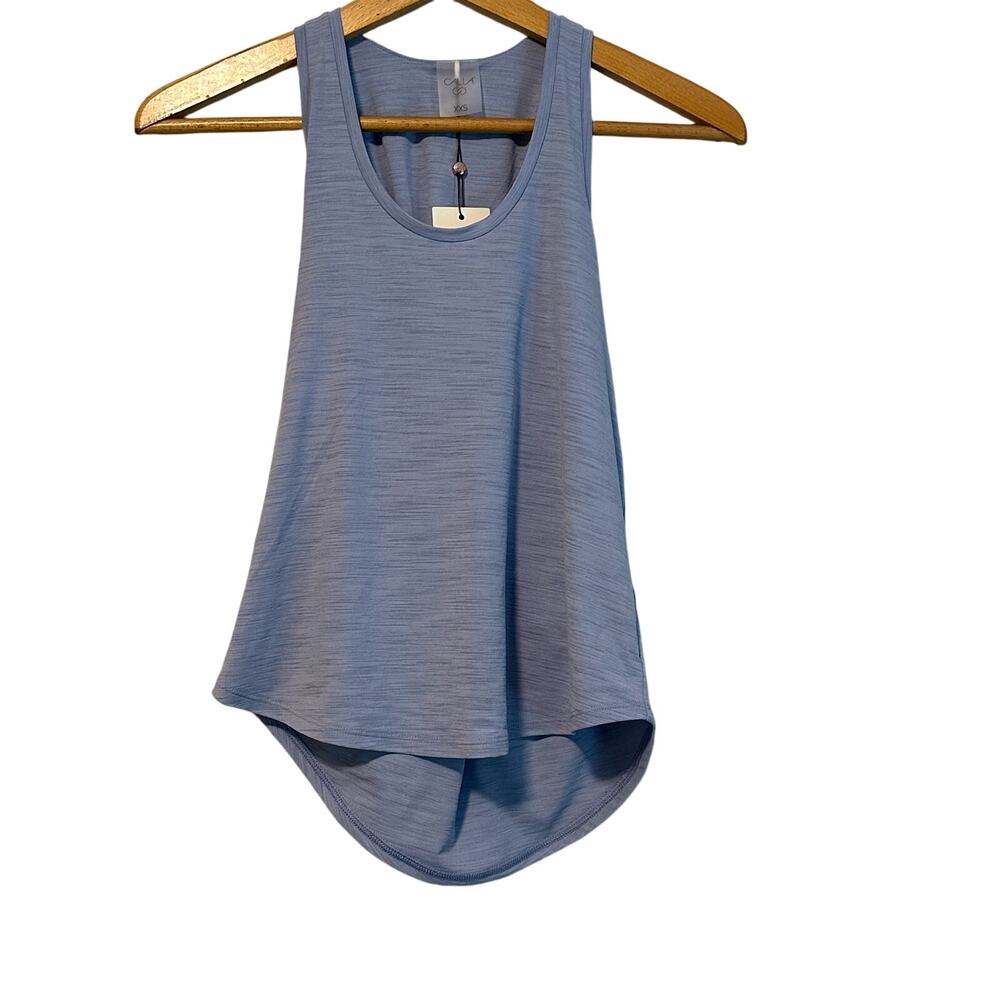 CALIA Performance‎ Twist Back Tank Peri Dusk Blue XXS UPF 50+ Yoga Top NEW